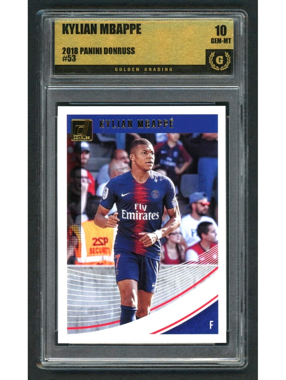 2018-19 Donruss #53 Kylian Mbappe PSG France Rookie  (RC) Graded 10 Gem Mint